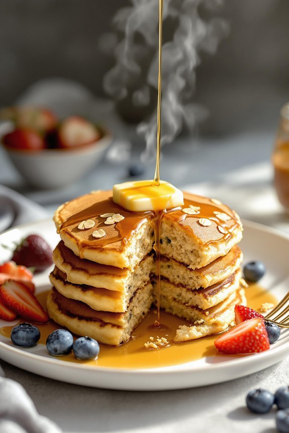 blender made protein pancakes