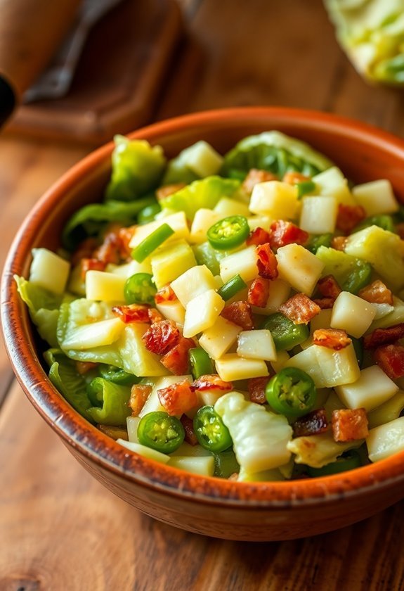 butter kissed spicy cabbage dish