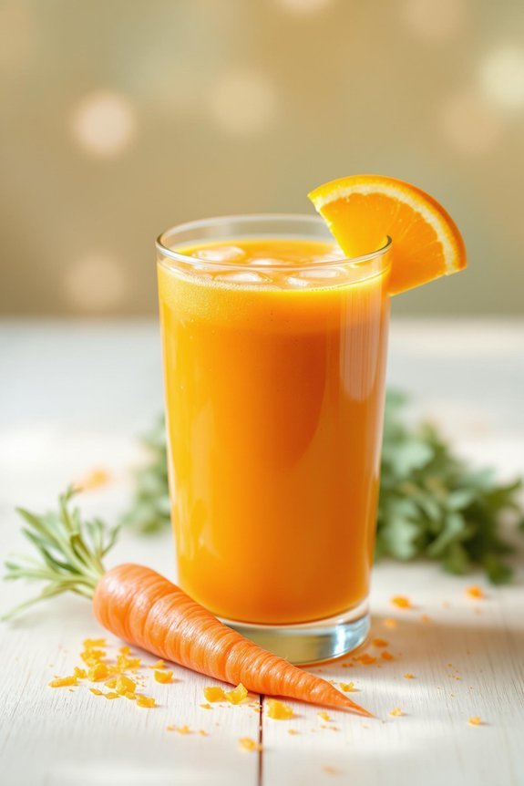 carrot orange smoothie preparation process