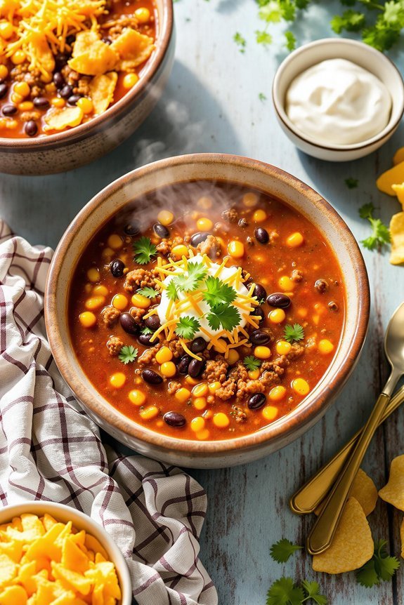 cozy southwest taco soup