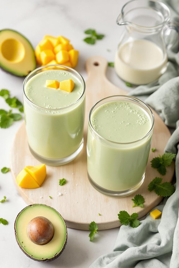 creamy avocado coconut smoothie