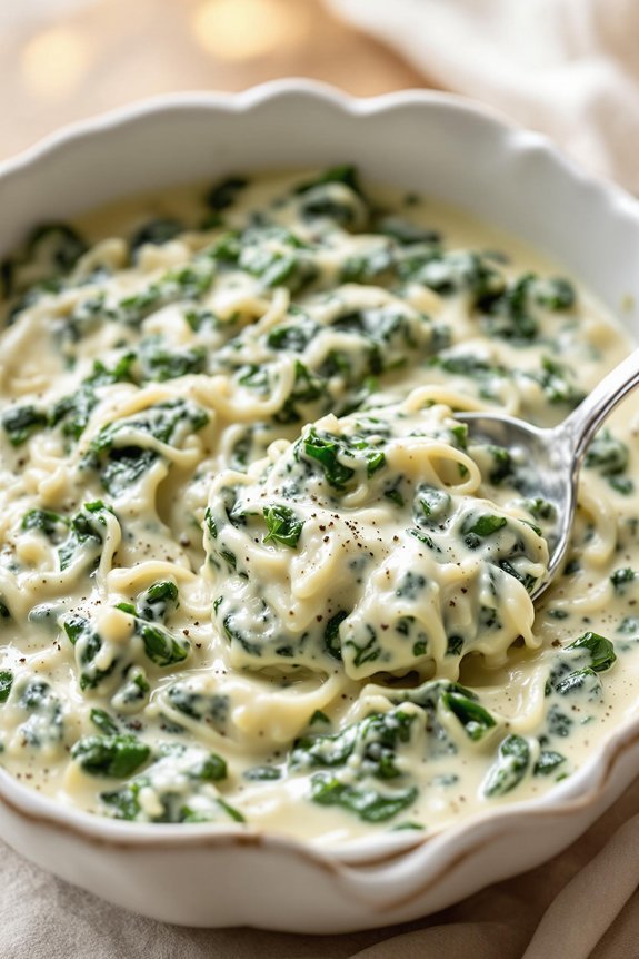 decadent homemade creamed spinach