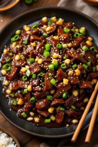 delicious homemade mongolian beef
