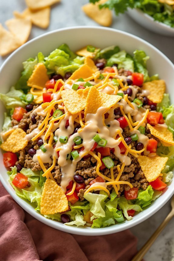 delicious mexican style taco salad