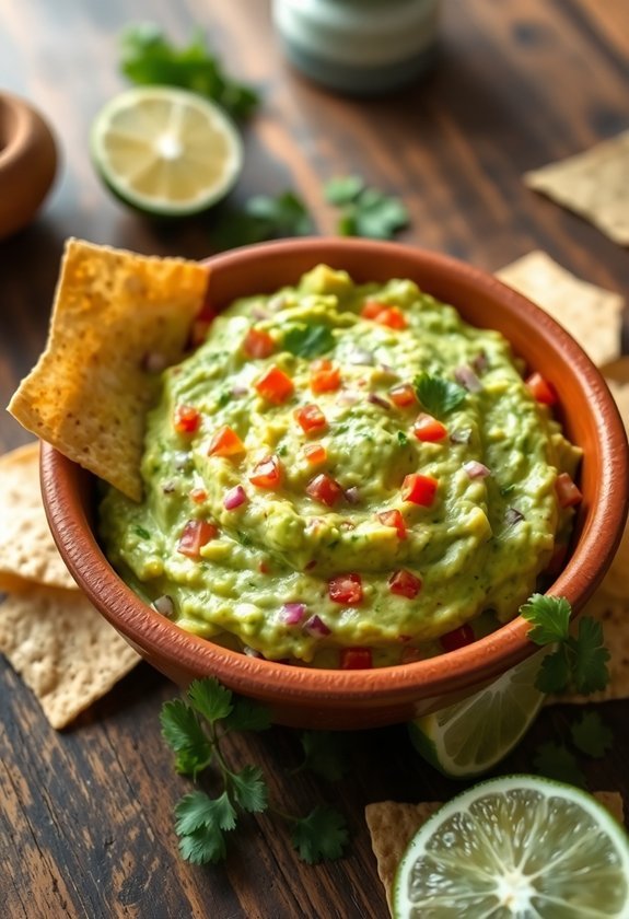 fresh zesty homemade guacamole
