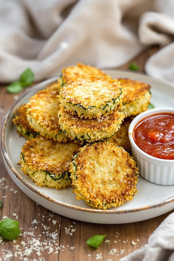 golden crispy zucchini rounds