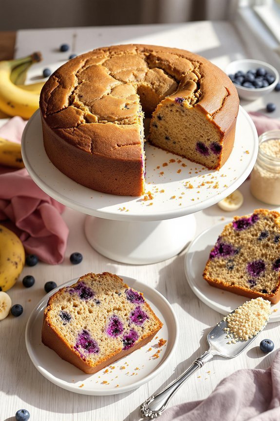 healthy banana wheat cake