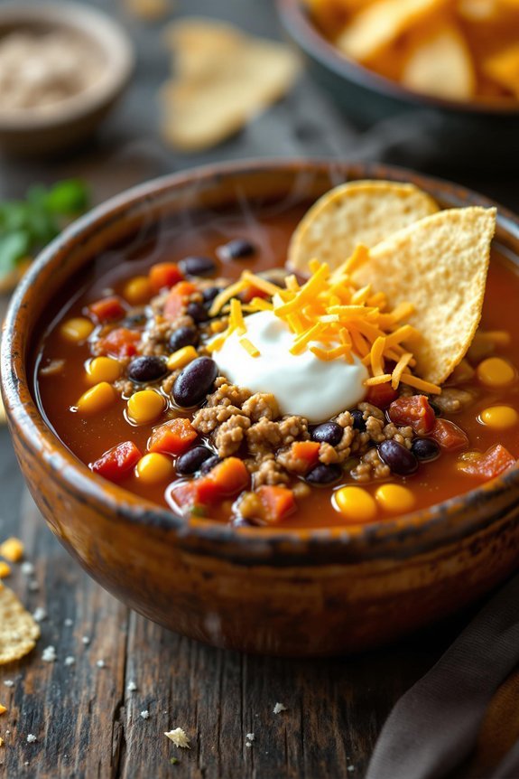 hearty southwest taco soup