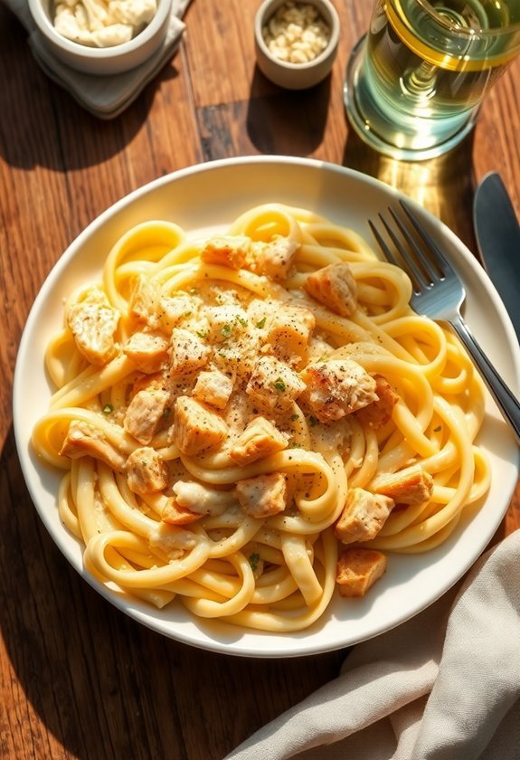 homemade creamy chicken alfredo