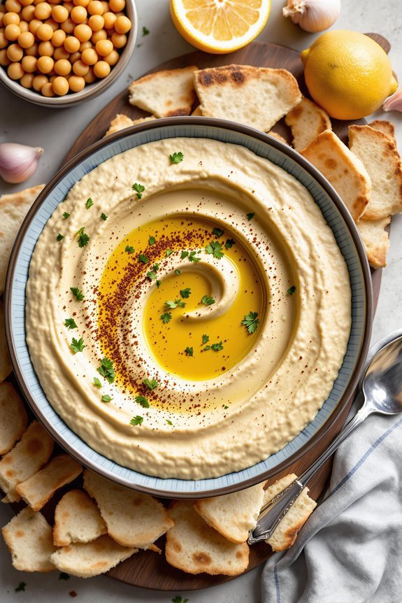 homemade middle eastern hummus