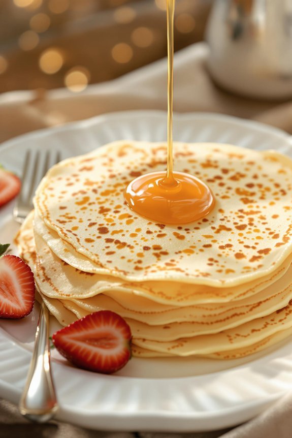 light and golden crepes