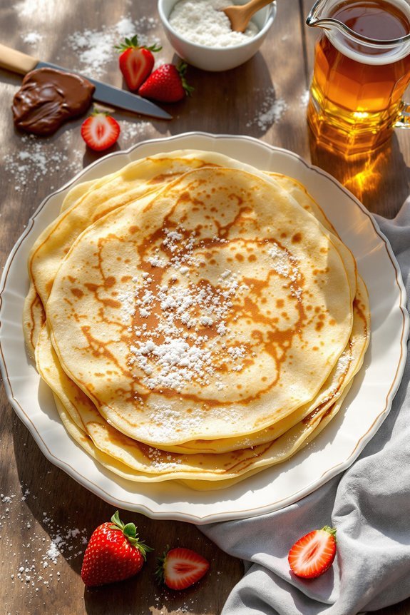 light and golden crepes
