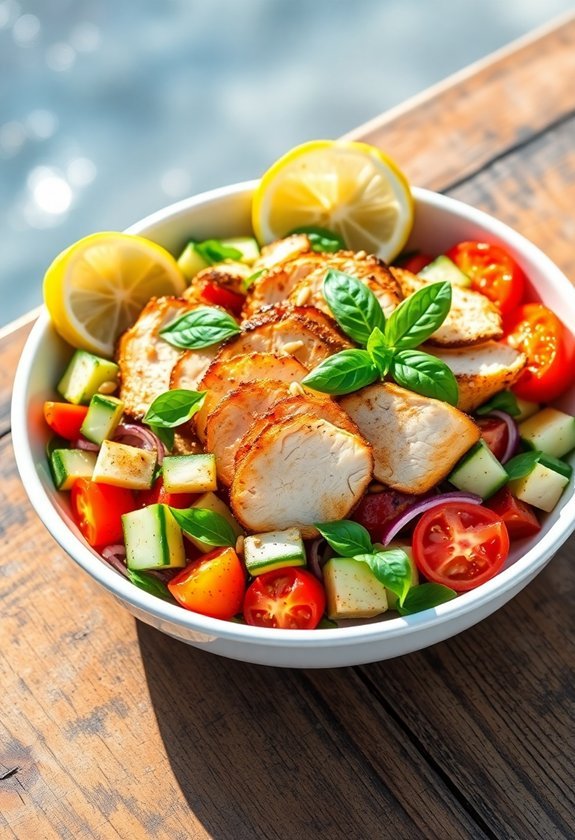 mediterranean roasted chicken salad
