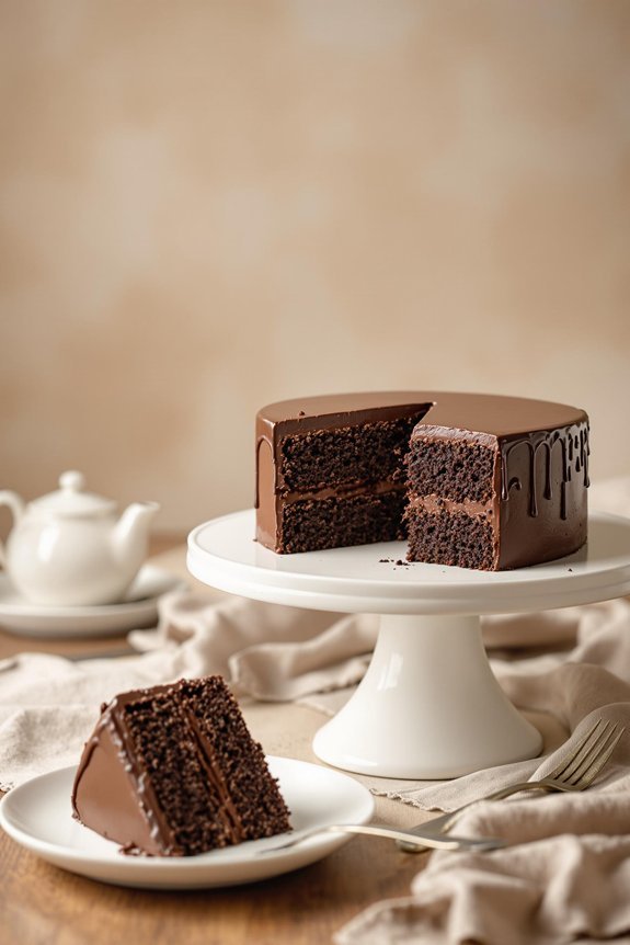 rich and moist chocolate cake