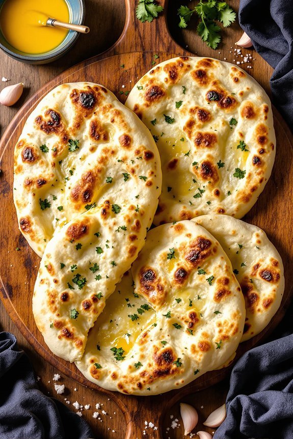 soft homemade garlic naan