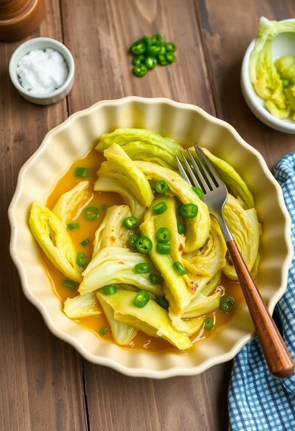 spicy buttered cabbage dish