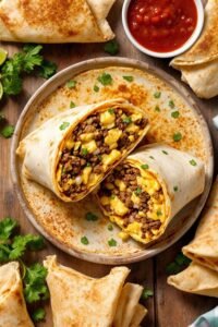 spicy chorizo breakfast burrito
