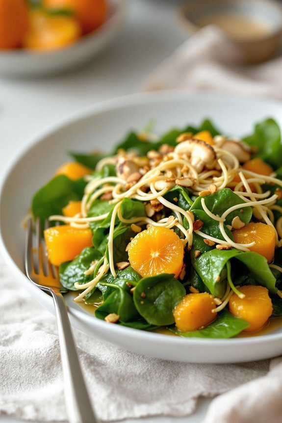 tangy orange spinach salad