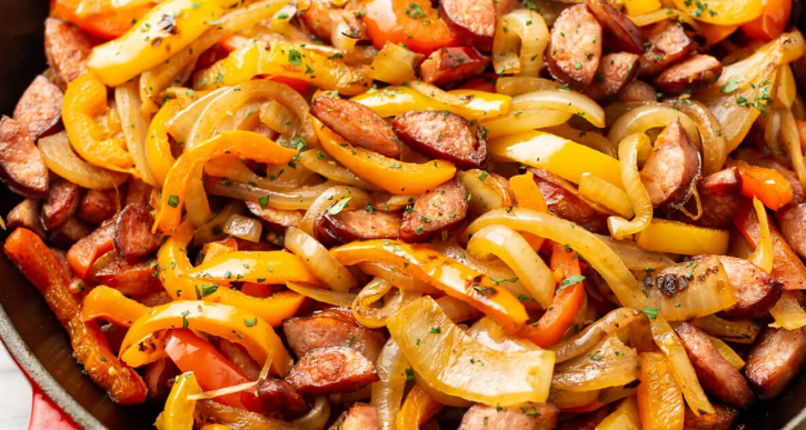 Spicy Sausage and Pepper Skillet