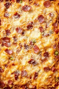 casserole with pizza flavors