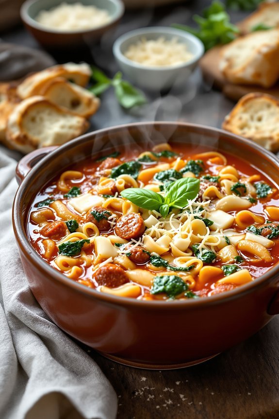 comforting lasagna inspired soup