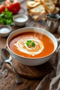 cozy homemade tomato soup
