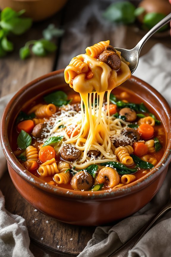 cozy italian lasagna soup