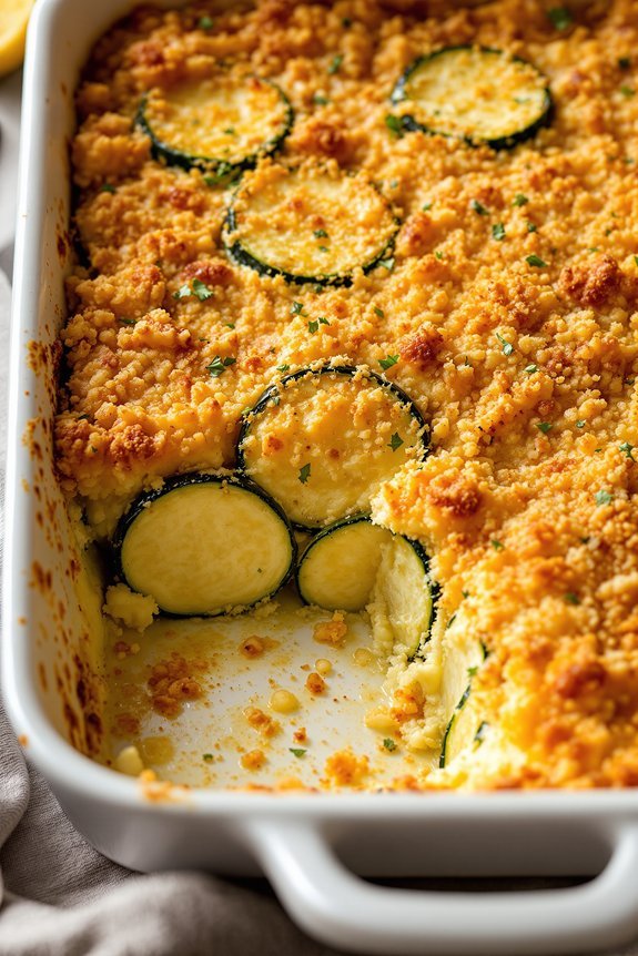 crispy parmesan zucchini casserole