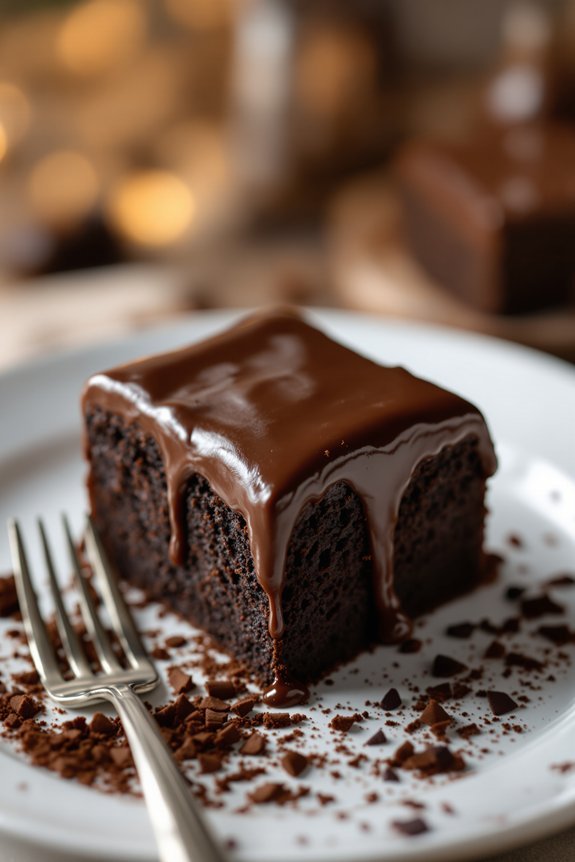 decadent dark chocolate cake
