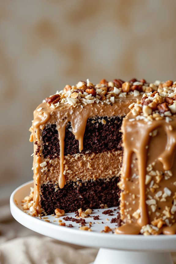 decadent german chocolate cake