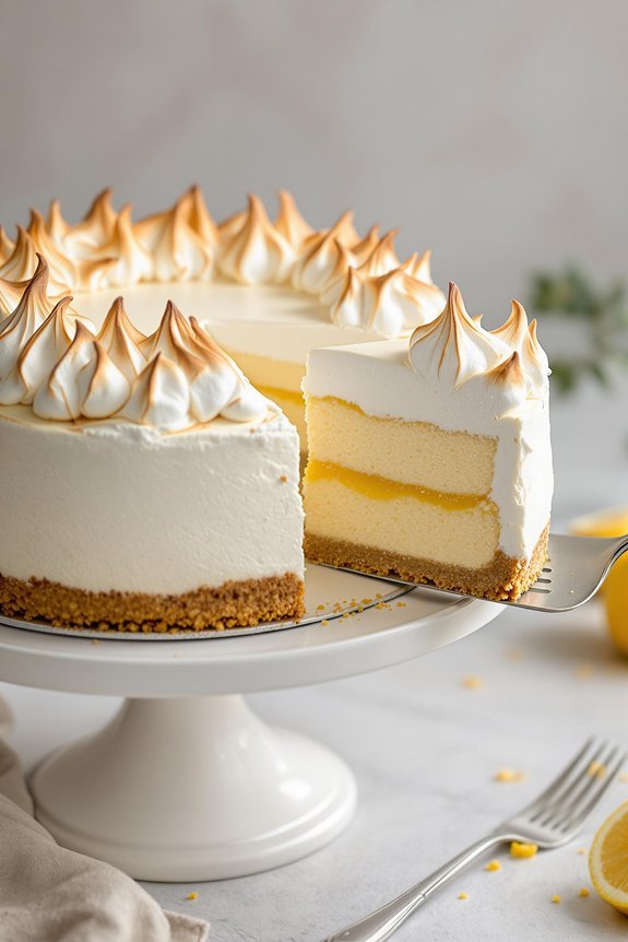 decadent lemon meringue cheesecake