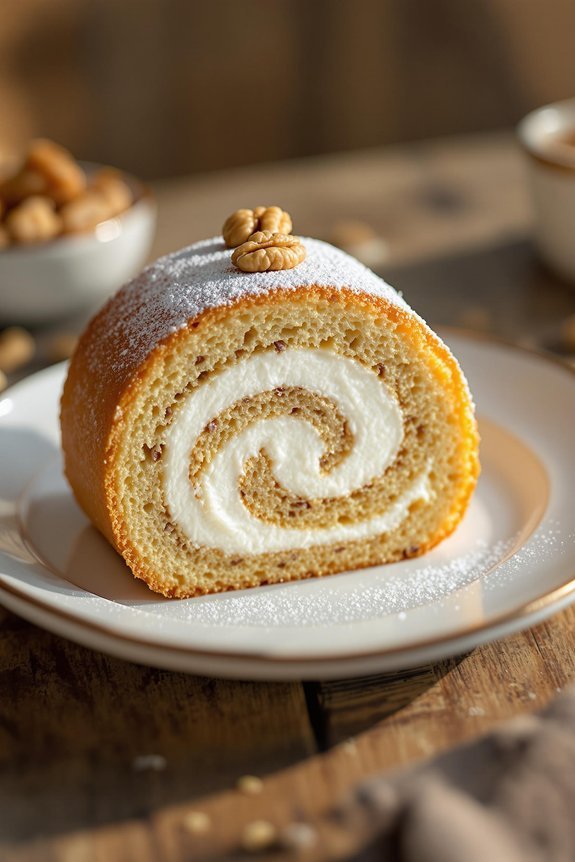 decadent walnut cream roll recipe