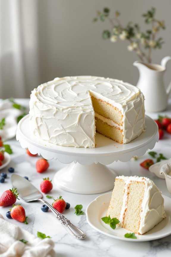 delicious homemade white cake
