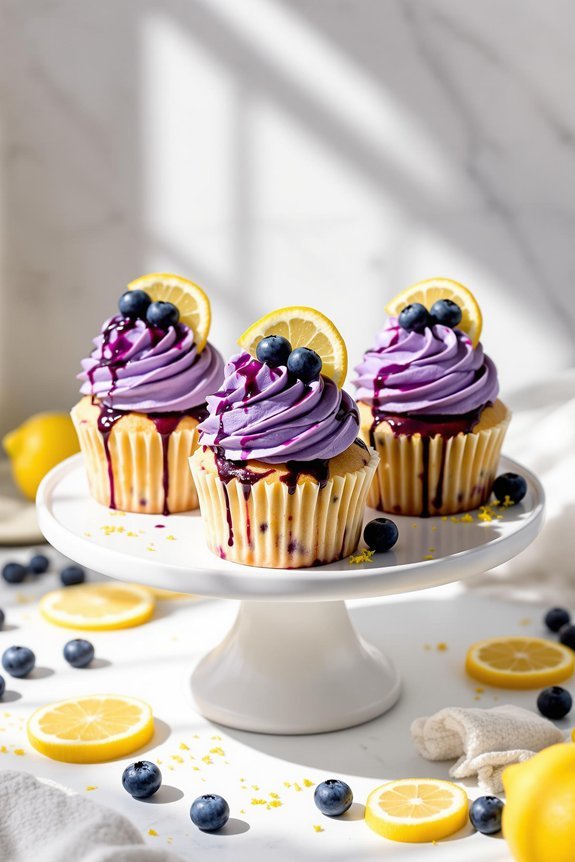 lemon blueberry cupcake delight