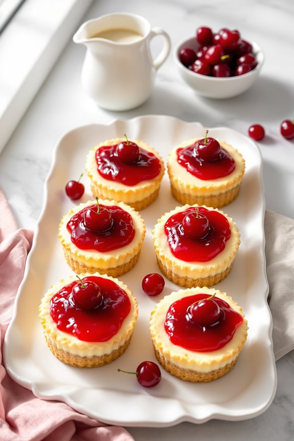mini vanilla cheesecake treats