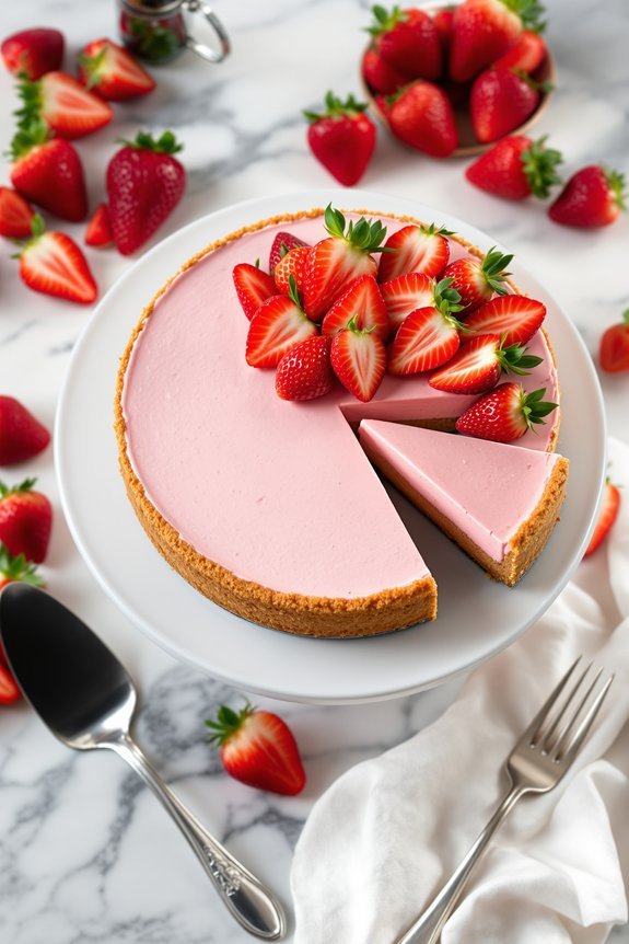 no bake strawberry cheesecake delight