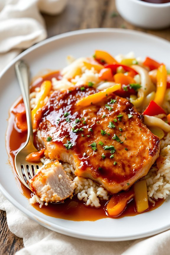 sweet and tangy pork chops