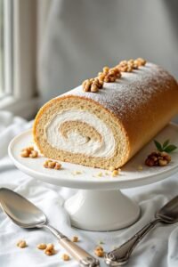 walnut cream dessert roll recipe