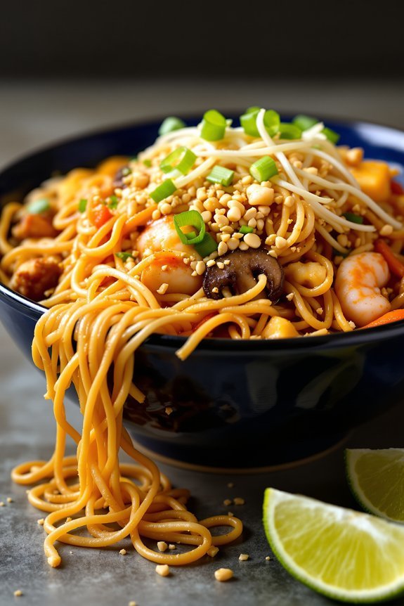 authentic thai noodle preparation