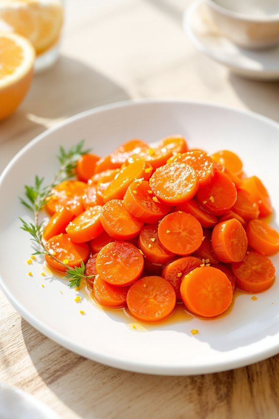 citrus glazed carrot dish