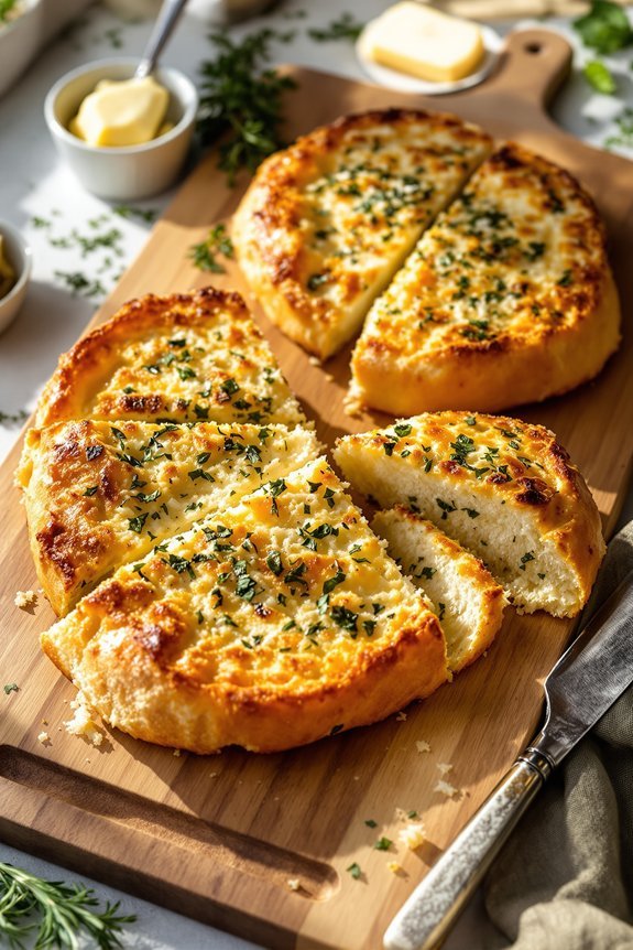 crispy garlic herb bread