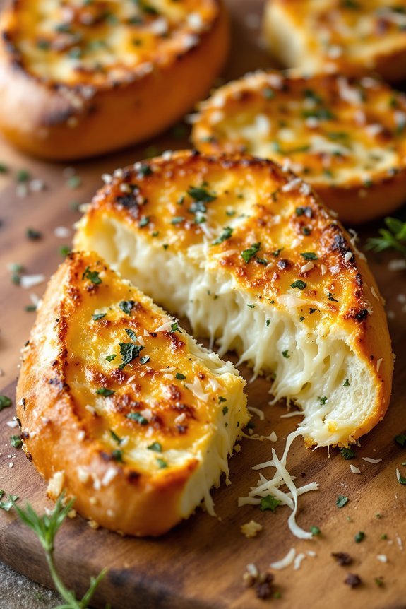 crispy parmesan herb garlic bread