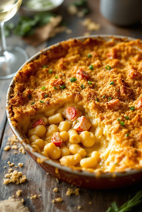 indulgent lobster mac and cheese