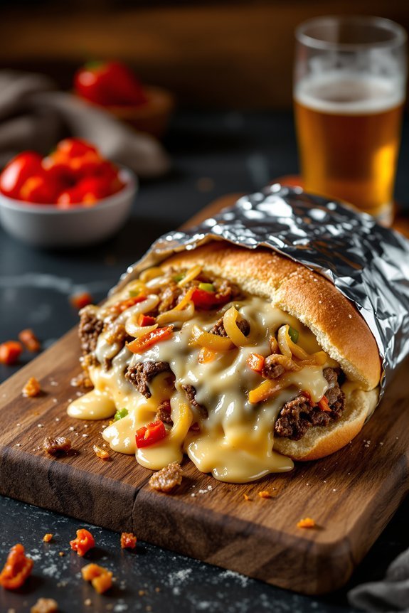 melty cheesesteak street food