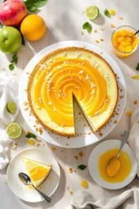 tropical coconut lime cheesecake delight