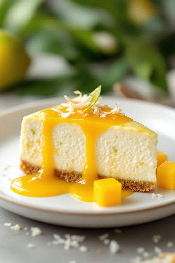 tropical coconut lime cheesecake recipe