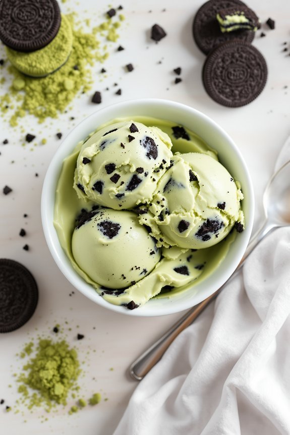 green tea oreo ice cream