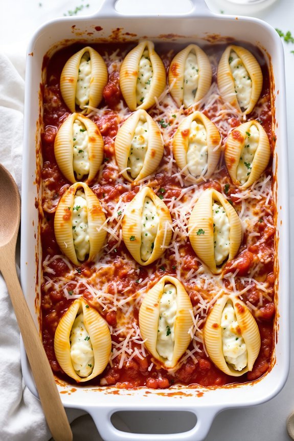 italian cheese stuffed shells recipe