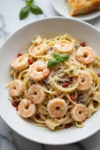 creamy garlic shrimp alfredo