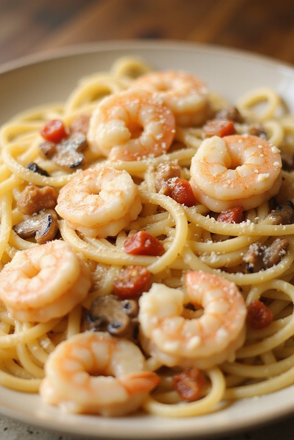 creamy shrimp alfredo linguine